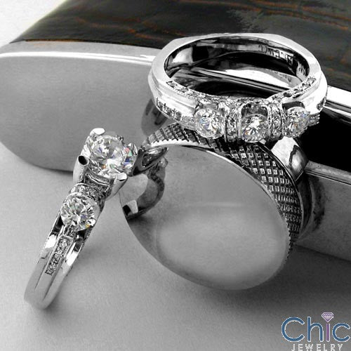 Matching Set ring Cubic Zirconia Cz Ring