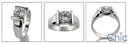 Solitaire 1.5 Round Channel Set in Wide Cubic Zirconia Cz Ring