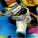 Wedding 1.25 TCW Round Stoone Half Way in Channel Cubic Zirconia CZ Band