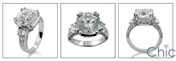 6 Ct Rounded Cushion Cubic Zirconia Ring