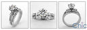 Matching Set 1.38 TCW Round Cubic Zirconia Cz Ring