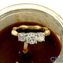 3 Stone .85 Round Small Round in Prongs Cubic Zirconia Cz Ring