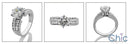 Engagement 1.5 Round Brilliant Cubic Zirconia Ct channel Cubic Zirconia Cz Ring