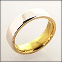 Mens Two Tone Gold Comfort Fit Band