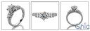 Engagement Round 1 Ct Cneter Ct channel Cubic Zirconia Cz Ring
