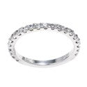 Wedding .75 TCW Round Pave Prong Setting Cubic Zirconia CZ Band 