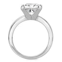Solitaire Princess Cut CZ 2.5 Carat Ring White Gold