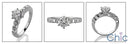 Engagement Round 1 Ct Center Channel Round Cubic Zirconia Cz Ring