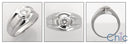 Mens .75 Round Single Stone in Bezel Cubic Zirconia CZ Wedding Band