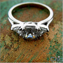 3 Stone 0.75 Royal Asscher Triangle Cubic Zirconia Cz Ring