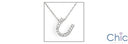 Cubic Zirconia Cz U Letter Initial Pendant