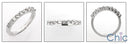 Wedding .50 TCW Round in Share Prongs Cubic Zirconia CZ Band 