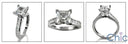 Engagement 1.5 Princess Center Channel .75 Princess Cubic Zirconia Cz Ring