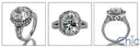 Estate 5 Ct Oval Center Pave Halo Cubic Zirconia Cz Ring
