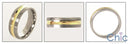 Mens Titanium Ct 14K Gold Wedding Band