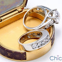 Matching Set 2.5 Round Center Channel Wedding Cubic Zirconia Cz Ring
