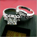 Engagement 2 Ct Princess Center Channel Princess Cubic Zirconia Cz Ring