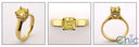 Engagement 1 Ct . Yellow Color Princess Cubic Zirconia Cz Ring