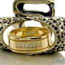 Mens 8mm Princess Channel Set Cubic Zirconia CZ Wedding Band