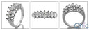 Anniversary 1.5 Marquise 7 Stone Cubic Zirconia Cz Ring
