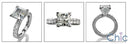 Eternity 1.5 Princess center Eternity Cubic Zirconia Cz Ring