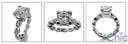 2 Ct Round Center Eternity Band Cubic Zirconia Engagement 14k White Gold Ring