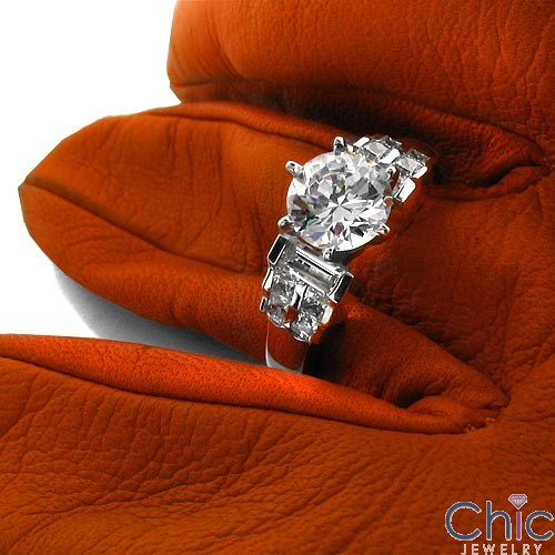 Engagement Round 2 Ct In 6 Prong Tiffany Setting Cubic Zirconia Cz Ring