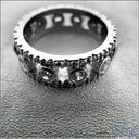 Eternity 1.25 Ct Round in Bezel Pave Cubic Zirconia Cz Ring