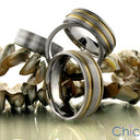 Mens Titanium Ct Gold Comfort Fit Band