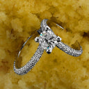 Engagement 1 Ct Round Center Eternity Cubic Zirconia Ring