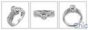 Anniversary 1.5 Oval Half Bezel Cubic Zirconia Cz Ring