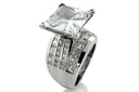 Engagement 6 Ct Princess Center Channel Princess Cubic Zirconia Cz Ring