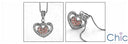 Cubic Zirconia Cz Heart Pink Pave Pendant