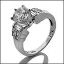 Engagement Round 2 Ct In 6 Prong Tiffany Setting Cubic Zirconia Cz Ring