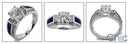 Engagement Round 1 Ct Center Sapphire Princess Channel Cubic Zirconia Cz Ring