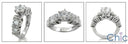 Engagement Round Center 6 Prong Tiffany channel Cubic Zirconia Cz Ring