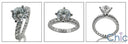 Engagement 1 Ct Round Center 1 Eternity Cubic Zirconia Cz Ring