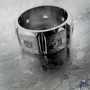 Mens 10mm Wide Princess Cubic Zirconia CZ Wedding Band