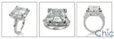 Anniversary Princess 3 Ct Center Channeled Baguettes Cubic Zirconia Cz Ring