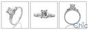 Engagement .75 Emerald Channel Baguettes Cubic Zirconia Cz Ring