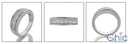 Cubic Zirconia Wedding Band 1.25 Total carat Princess Channel Serrated Edge 14k White Gold Band