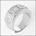 Fine Jewelry 1.5 TCW Invisible Pave Cubic Zirconia Cz Ring