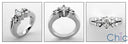 Engagement Princess .75 Center Channel Cubic Zirconia Cz Ring
