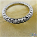 Eternity .50 Ct Round in HCt Engraved Wedding Cubic Zirconia Cz Ring