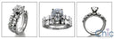Matching Set 1 Ct Round 4 Prong Channel Set Wedding Cubic Zirconia Cz Ring