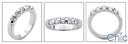 Wedding .50 Round Channel Set Cubic Zirconia CZ 14K White Gold Band