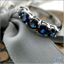 Wedding Round Sapphire 5 Stone Cubic Zirconia CZ Band 