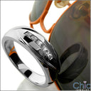 Mens .25 TCW Channel Princess Cubic Zirconia CZ Wedding Band