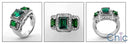 Estate 2.5 Emerald color Emerald Cubic Zirconia Cz Ring
