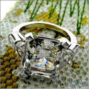 Anniversary Radiant 4.5 Ct Half Moon Cubic Zirconia Cz Ring